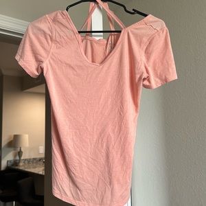 Blouse with criss crossed back